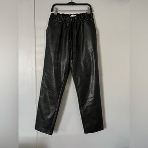 Abercrombie & Fitch Black Faux Leather Pants